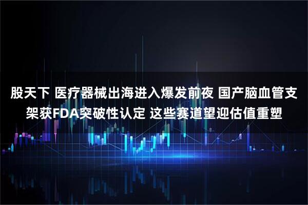 股天下 医疗器械出海进入爆发前夜 国产脑血管支架获FDA突破性认定 这些赛道望迎估值重塑